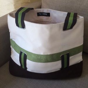 Brown/green/creme Soren Bag
